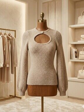 Moda Victoria's Secret Sweater with front cut out. Decorative accent Size Small.